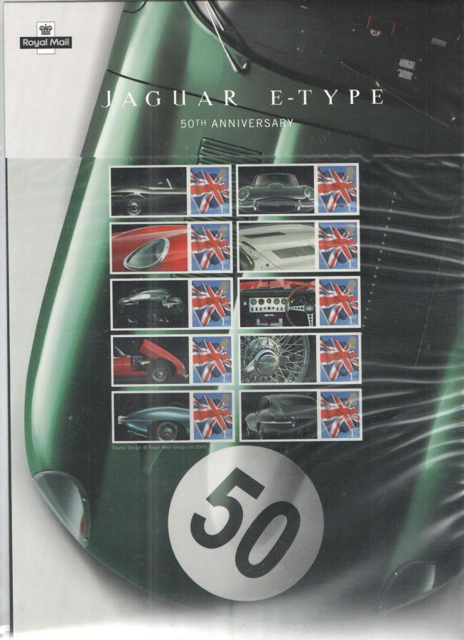 (image for) CS13 2011 Jaguar E-Type 50th Anniversary Commemorative Sheet - Click Image to Close